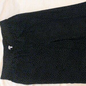 BCBG Pants. Polka dot print. Sz L. Pull-on style.